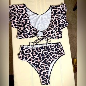 Cheetah Print high waisted Bikini
